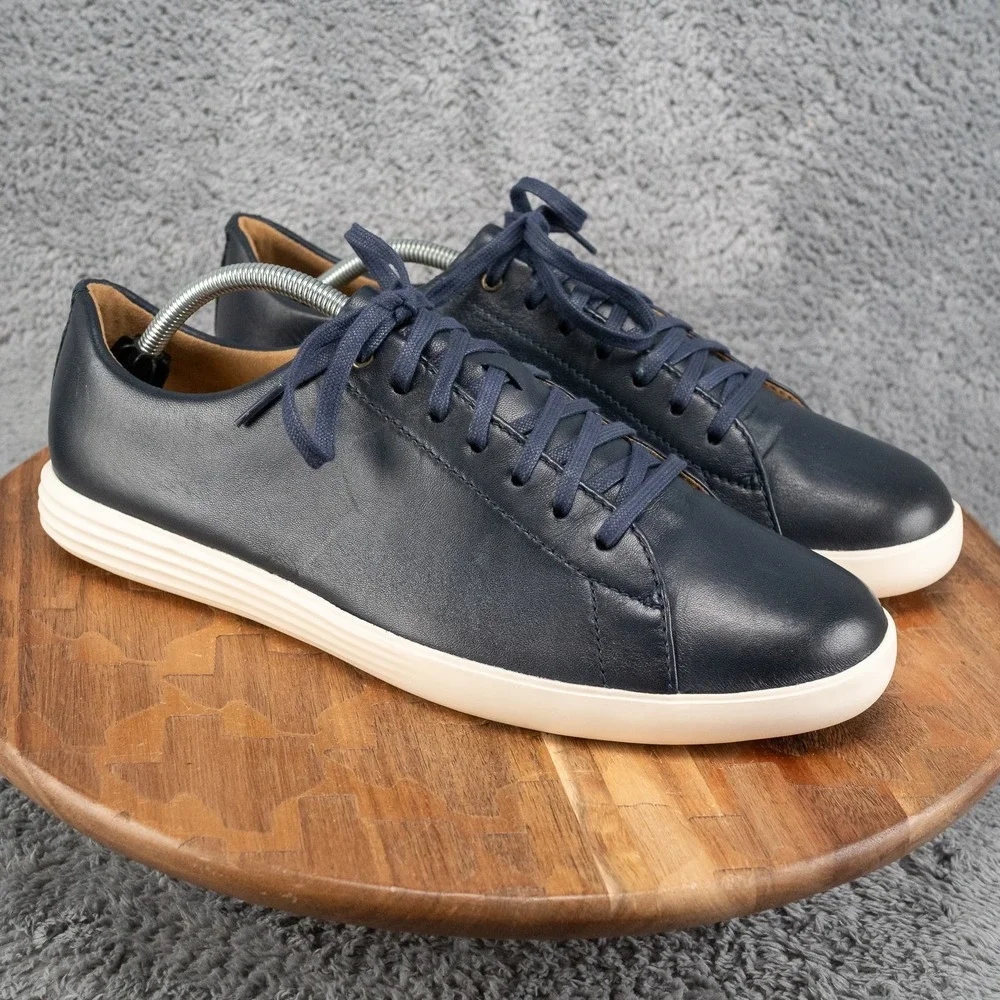 Cole Haan Grand Crosscourt II Men Size 11 Blue Excellent Leather Sneakers